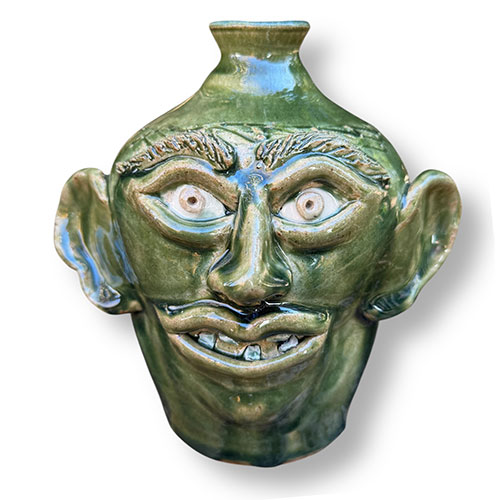 Liz Bloodgood 7" Wood Fired Southern Face Jug DP5877